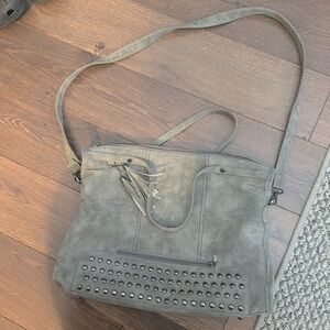 Suede messenger bag.  Excellent condition!